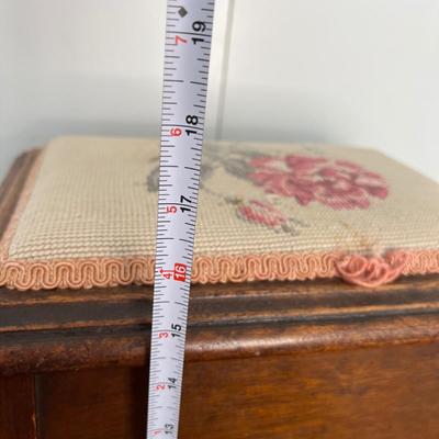 Antique Footstool & Shoeshine Box