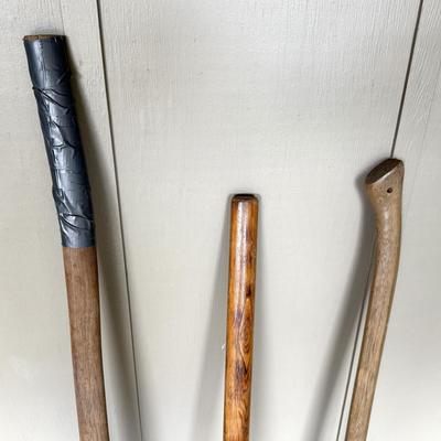 Yard Tool Lot - Shears, Pitch Forks, Axes, Sledge Hammer