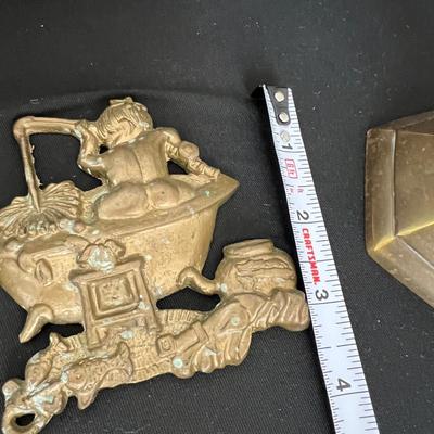 Rustic Decor Lot - Wood, Brass, Ceramic, Vintage