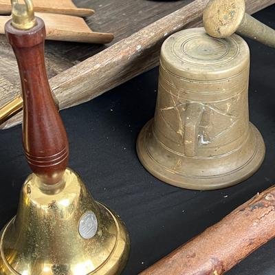 Rustic Decor Lot - Wood, Brass, Ceramic, Vintage