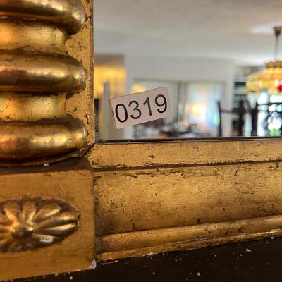 Large Gilt Mantle Mirror 22"x56"