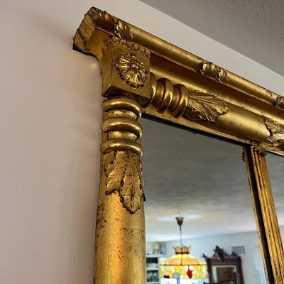 Large Gilt Mantle Mirror 22"x56"