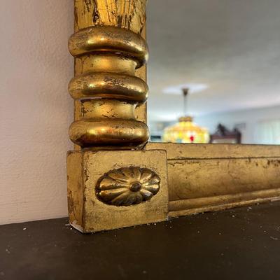 Large Gilt Mantle Mirror 22"x56"