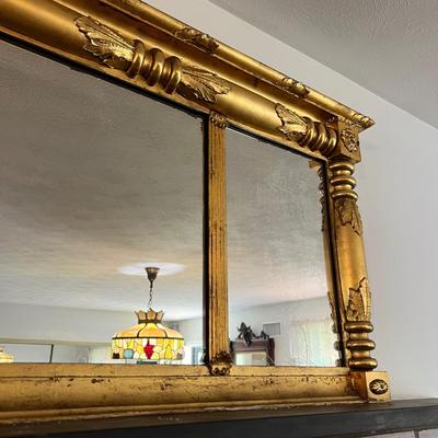 Large Gilt Mantle Mirror 22"x56"