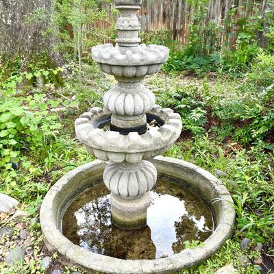 Cement Garden Statue Fountain - Very Heavy