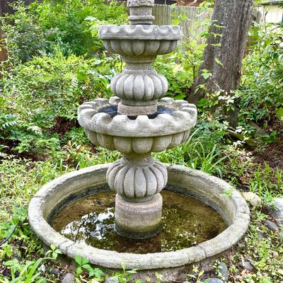 Cement Garden Statue Fountain - Very Heavy