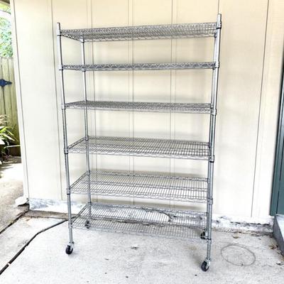 Heavy Duty Steel Shelf Rack on Casters #2