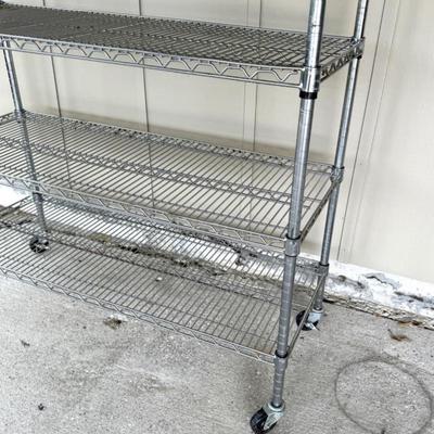 Heavy Duty Steel Shelf Rack on Casters #2