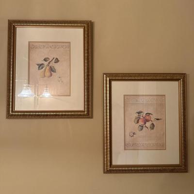 Two floral pieces of art