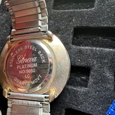 Geneva Platinum Watch Lot - Cuff, Bracelet