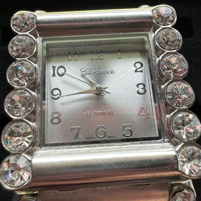 Geneva Platinum Watch Lot - Cuff, Bracelet