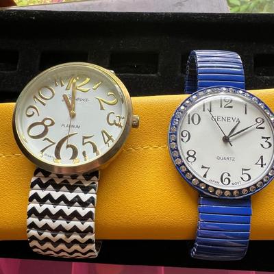 Geneva Platinum Watch Lot - Cuff, Bracelet