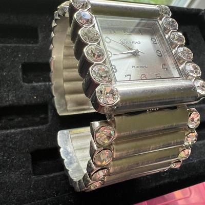 Geneva Platinum Watch Lot - Cuff, Bracelet