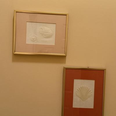 Four pretty seashell prints