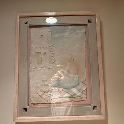 Vintage hand-cast artwork by Wesley Smith “The Weaver” and “Song of the Morning” by Priscilla