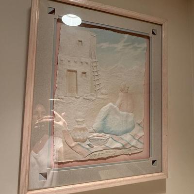 Vintage hand-cast artwork by Wesley Smith “The Weaver” and “Song of the Morning” by Priscilla