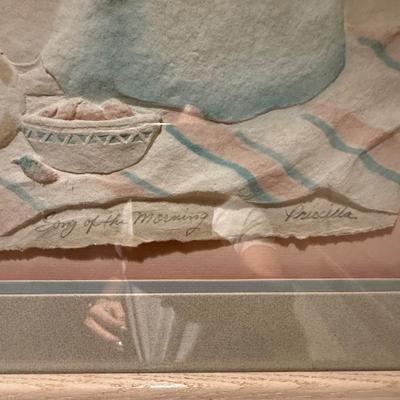 Vintage hand-cast artwork by Wesley Smith “The Weaver” and “Song of the Morning” by Priscilla