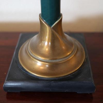Mid Century Brass Column Table Lamp