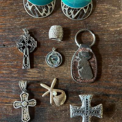 Sale Photo Thumbnail #31: Various items such as scarf ring, earrings, key chain, pendants etc