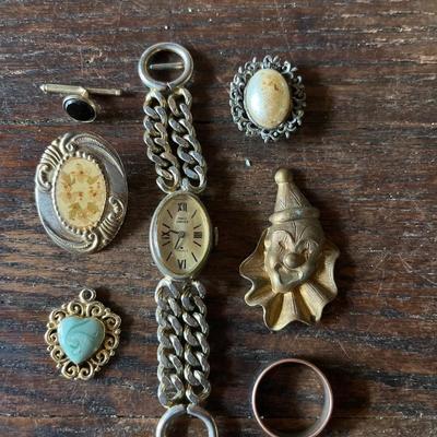 Sale Photo Thumbnail #34: Ring, watch, pins, pendant and etc