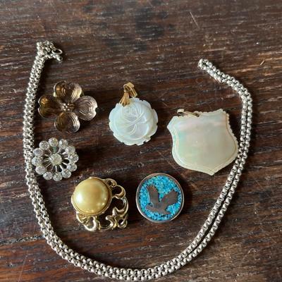 Sale Photo Thumbnail #41: Various items like pins, pendants etc