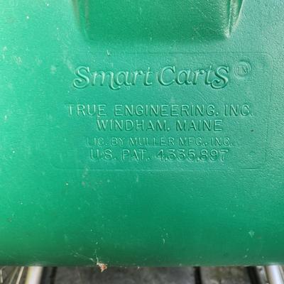 Garden Yard Farm Green Cart Wheelbarrow Smart Carts w Pneumatic Spoked Wheels