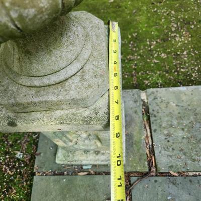 Pair Concrete Urn Planters Vases w Bases