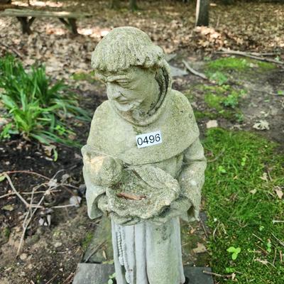 Concrete Saint Francis Garden Decor 30"