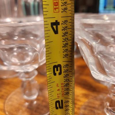Large Collection of 44 Clear Glass Footed Glassware