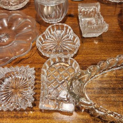 Large Collection of Clear Glass Mostly Heisey