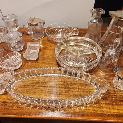 Large Collection of Clear Glass Mostly Heisey
