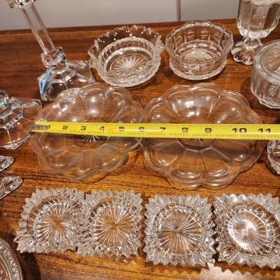 Large Collection of Clear Glass Mostly Heisey