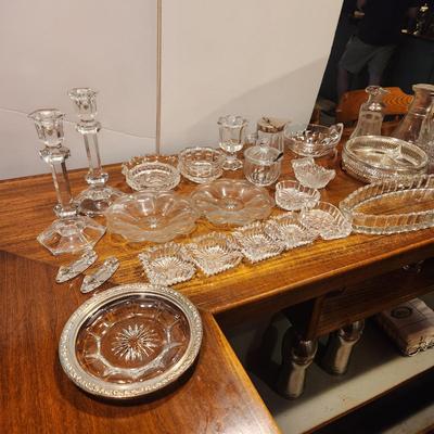 Large Collection of Clear Glass Mostly Heisey