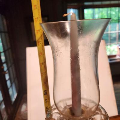 Crystal Glass Prisms Hurricane Lamp