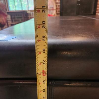 Large Black Ottoman With Storage 35" X35"X19"