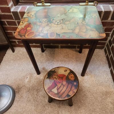 Table and Stool Teddy Bear Theme for Child