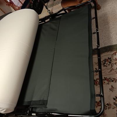 DARK GRAY, GENTLY USED, NEWER HIDE A BED SOFA WITH A TEMPURPEDIC STYLE MATTRESS