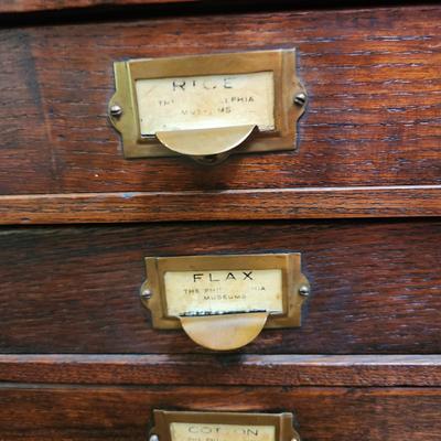 Antique Seed Cabinet 8 Drawers 16"x12"x42"