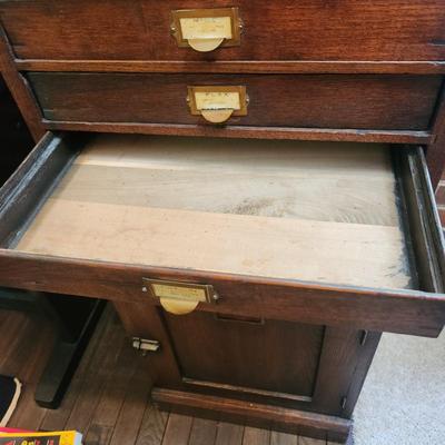 Antique Seed Cabinet 8 Drawers 16"x12"x42"