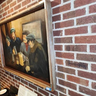 Rustic Irish Pub Wall Art Painting Bar Decor by Kris Smith