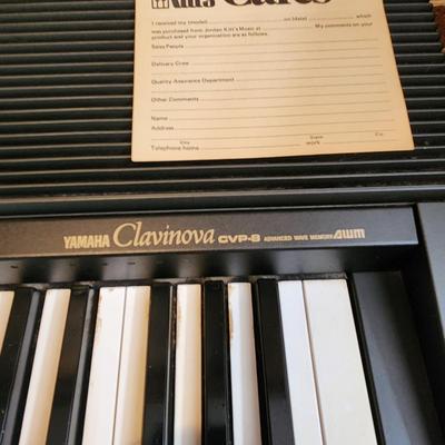 Vintage Yamaha Clavinova CVP8 Advance Wave Memory Digital Piano Keyboard Bench & Books
