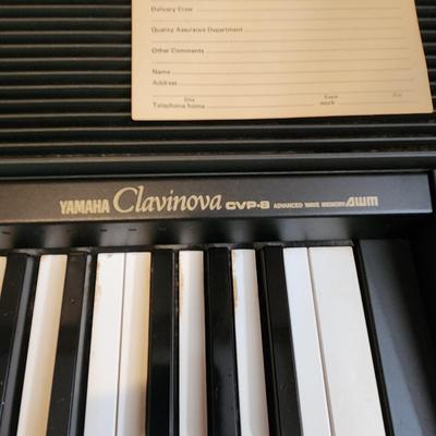 Vintage Yamaha Clavinova CVP8 Advance Wave Memory Digital Piano Keyboard Bench & Books