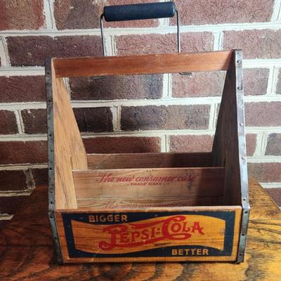 Vintage Wooden Pepsi-Cola Bottle Carrier and Toy Truck