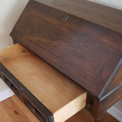 Vintage Solid Secretary Desk
