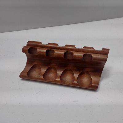 Vintage Double Sided Wooden Pipe Stand