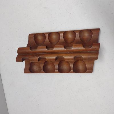 Vintage Double Sided Wooden Pipe Stand
