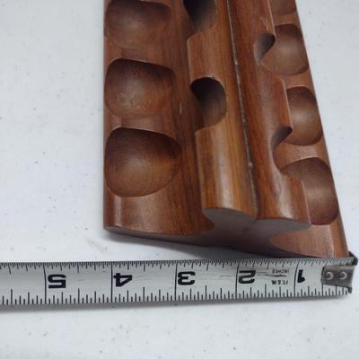 Vintage Double Sided Wooden Pipe Stand