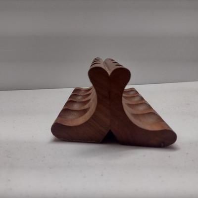 Vintage Double Sided Wooden Pipe Stand