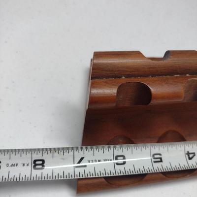 Vintage Double Sided Wooden Pipe Stand
