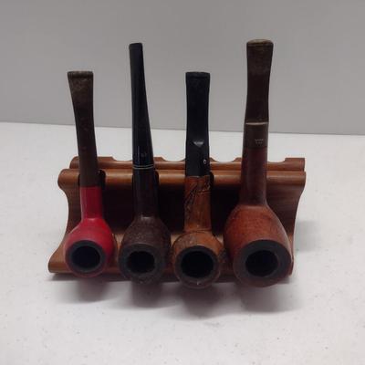 Collection of Vintage Estate Smoking Pipes- Assorted Makers- Four Pieces (#1)